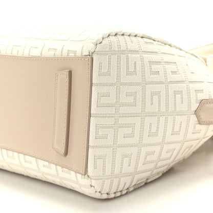 Givenchy Canvas Jacquard Embroidered Calfskin 4G Mini Antigona Natural Beige 9 of 9