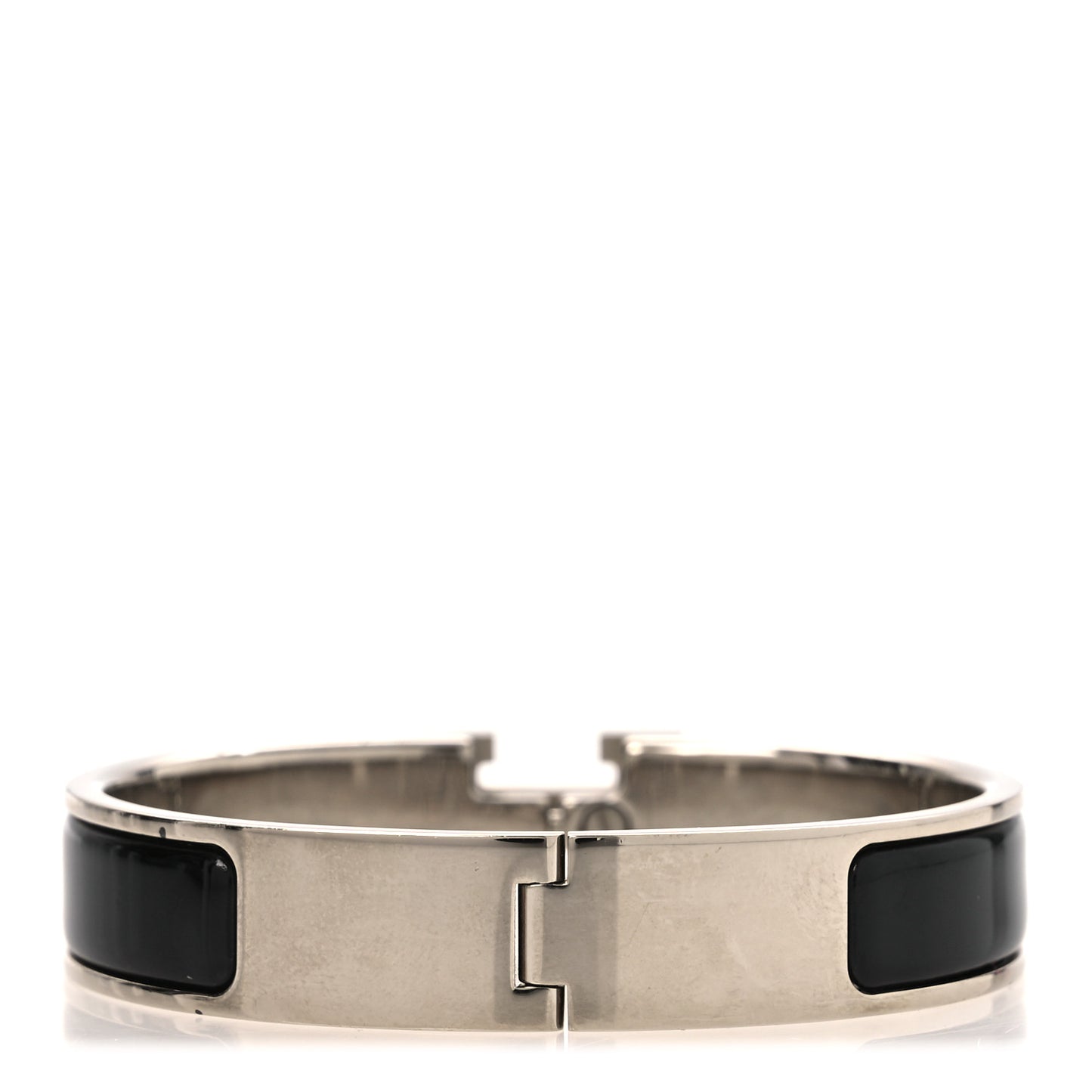 Enamel Narrow Clic Clac H Bracelet PM Black