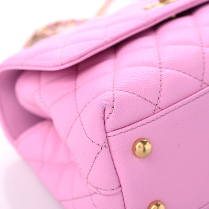 Chanel Caviar Quilted Mini Coco Chain Handle Flap Pink 8 of 12