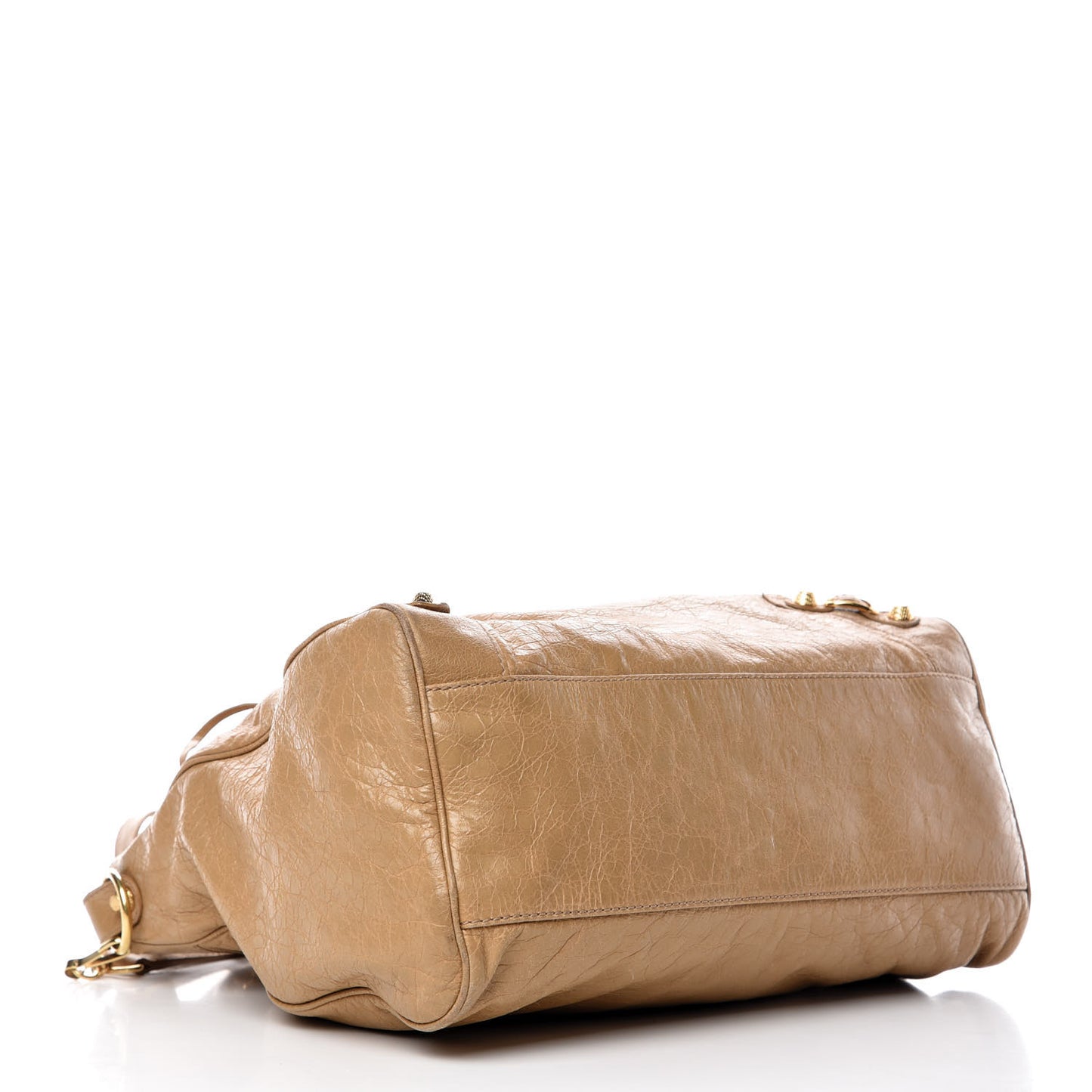 Agneau Giant 12 Gold Hardware Velo Beige Nougatine
