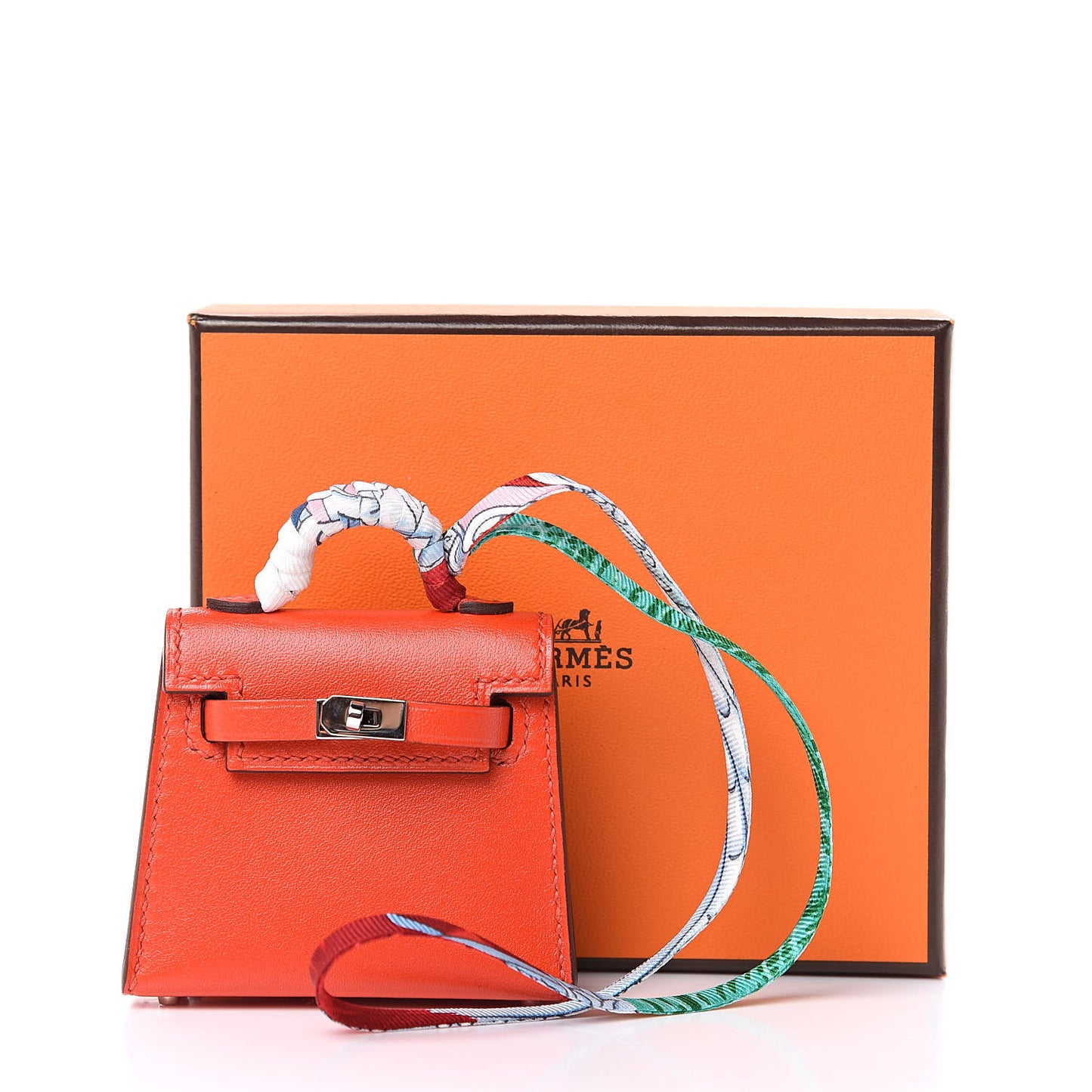 Tadelakt Mini Kelly Twilly Bag Charm Capucine