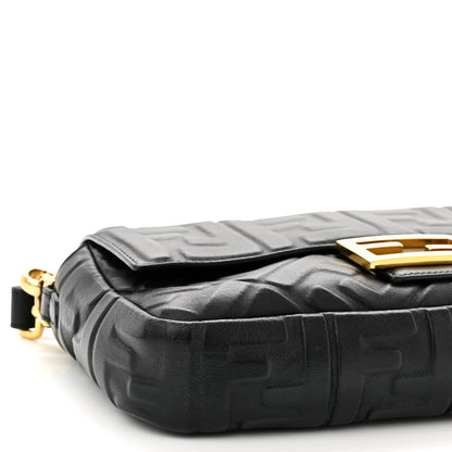 Fendi Nappa FF 1974 Embossed Baguette Black 10 of 11