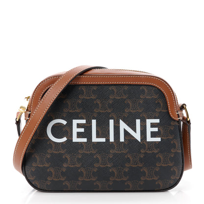 Celine Triomphe Canvas Small Camera Bag Tan 1 of 11