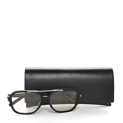 Saint Laurent Acetate Geometric Aviator Sunglasses SL 545 Black 8 of 8