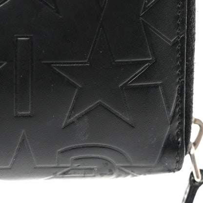 Givenchy Calfskin Logo Star Embossed Zip Around Wallet Black 13 of 19