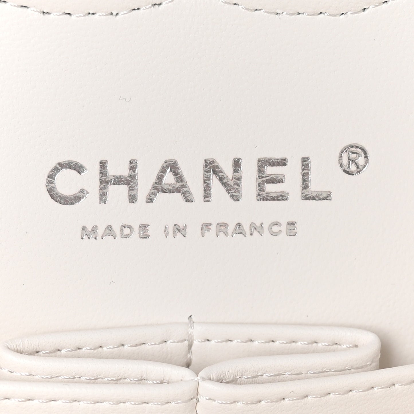 Caviar Quilted Medium Double Flap White