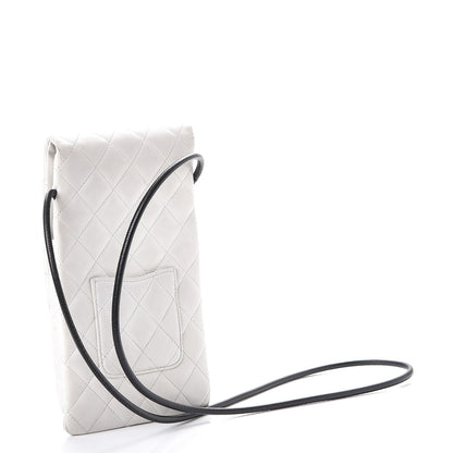 Chanel Calfskin Python Quilted Cambon Shoulder Bag White 4 of 10