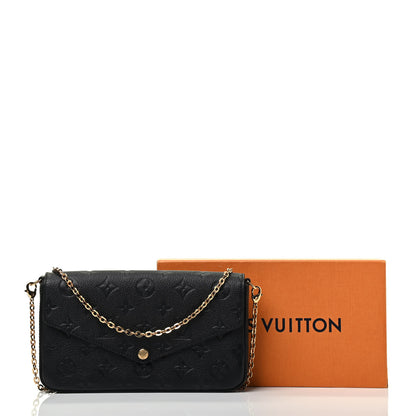 Louis Vuitton Empreinte Pochette Felicie Chain Wallet Black 11 of 11