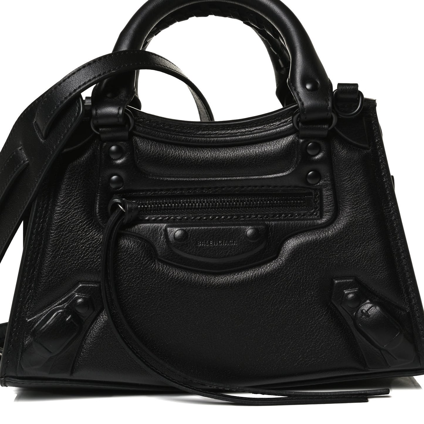 Cake Calfskin Tonal Hardware Mini Neo Classic City Black