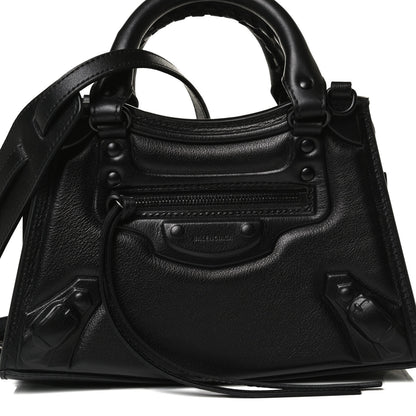 Balenciaga Cake Calfskin Tonal Hardware Mini Neo Classic City Black 9 of 12