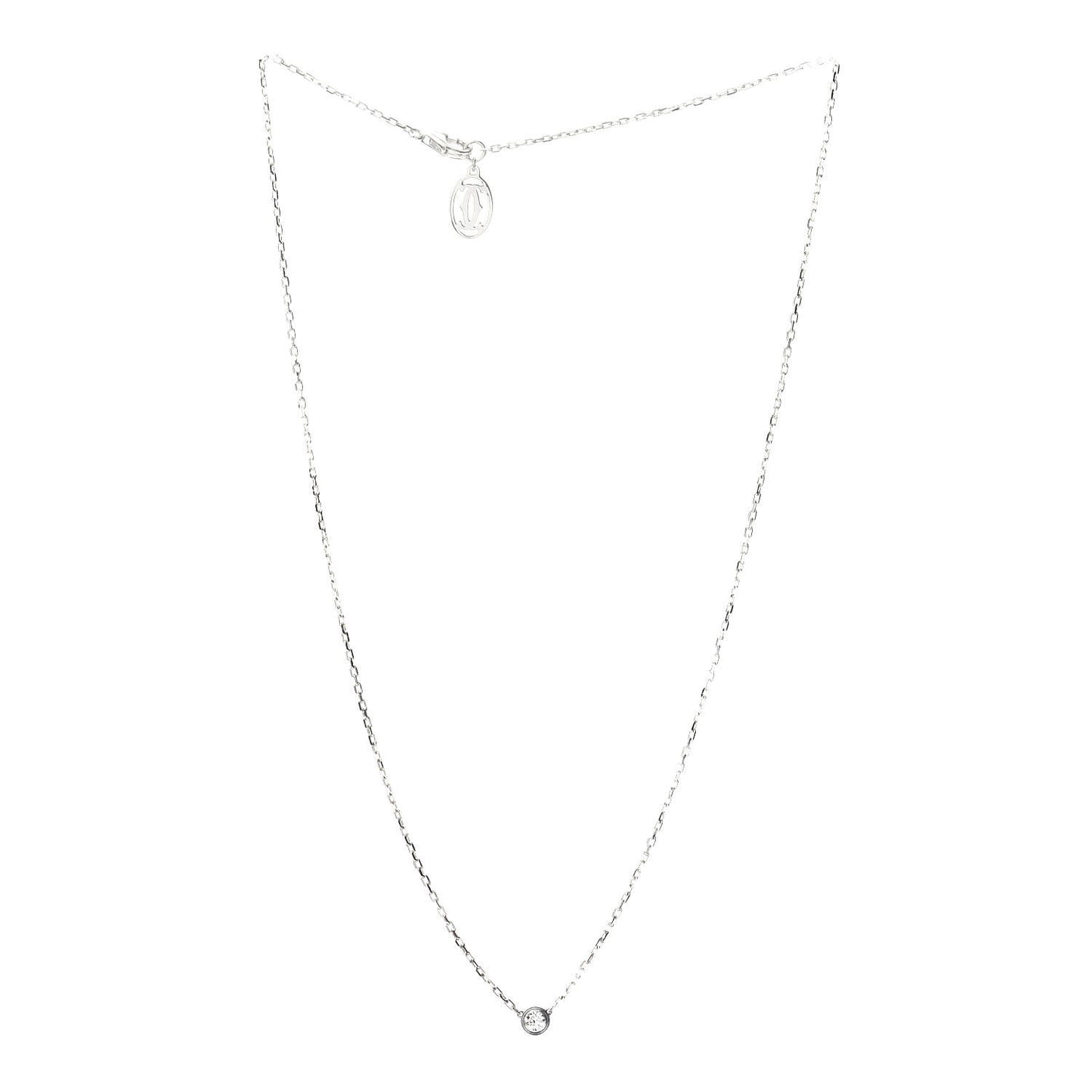 18K White Gold Diamond SM D'Amour Pendant Necklace