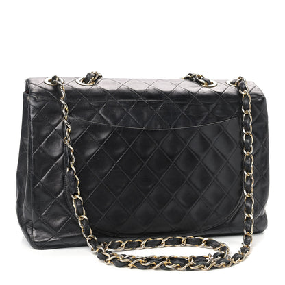 Chanel Lambskin Quilted XL Jumbo Single Flap Black 3 of 10