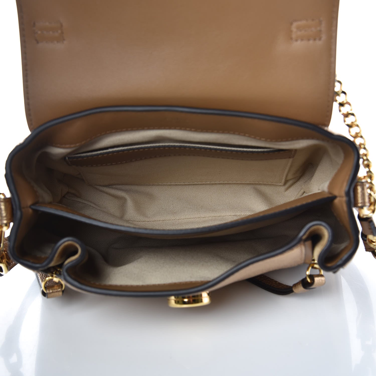 Chloe Metallic Calfskin Mini Faye Day Shoulder Bag Gold 5 of 9