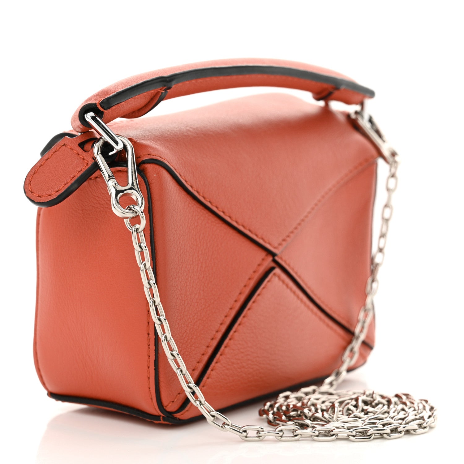 Loewe Calfskin Nano Puzzle Bag Orange 3 of 10