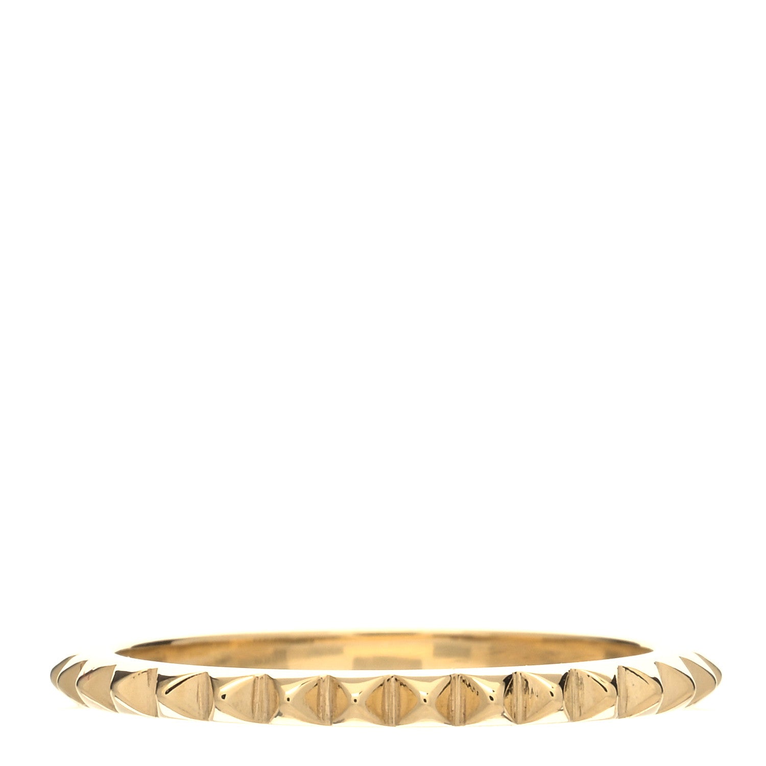 Foundrae 18K Yellow Gold Pyramid Eternity Band Ring 53 6.5 3 of 5