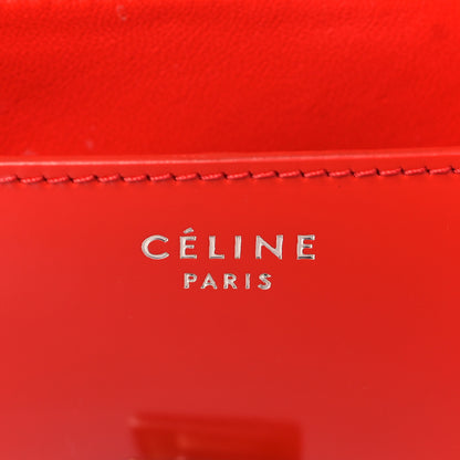 Celine Spazzolato Calfskin Classic Box Medium Flap Vermillion 6 of 8