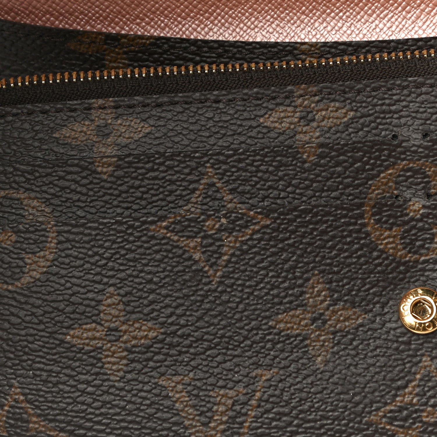 Louis Vuitton Monogram Emilie Wallet Rose Nacre 14 of 20