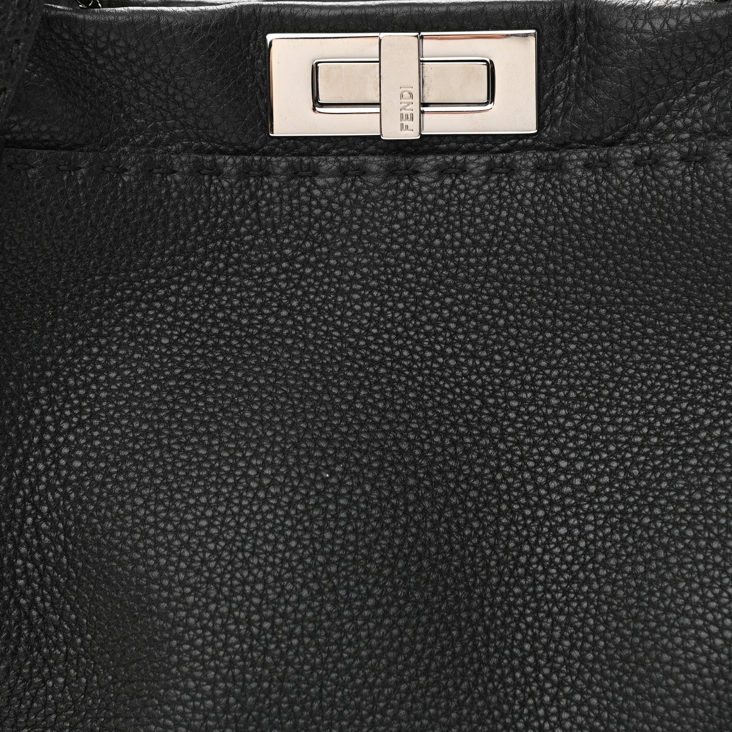 Cuoio Romano Selleria Bi-Color Medium Peekaboo Iconic Satchel Black Mou