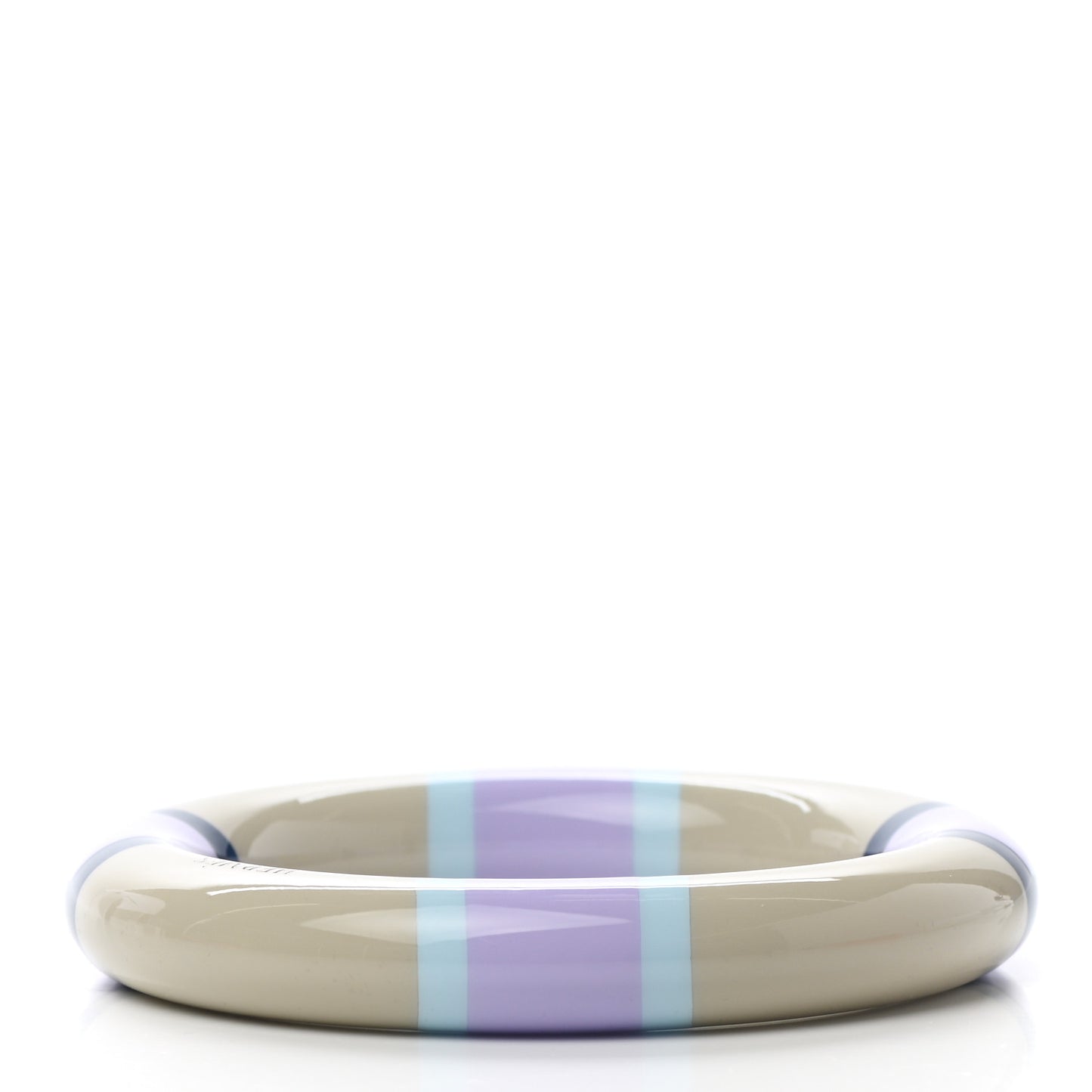 Lacquered Wood H Equipe GM Bangle Bracelet T2 Lilas