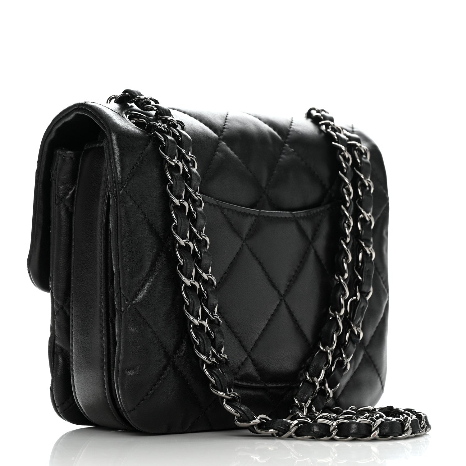 Chanel Lambskin Quilted Mini Chanel 3 Flap Black 3 of 11