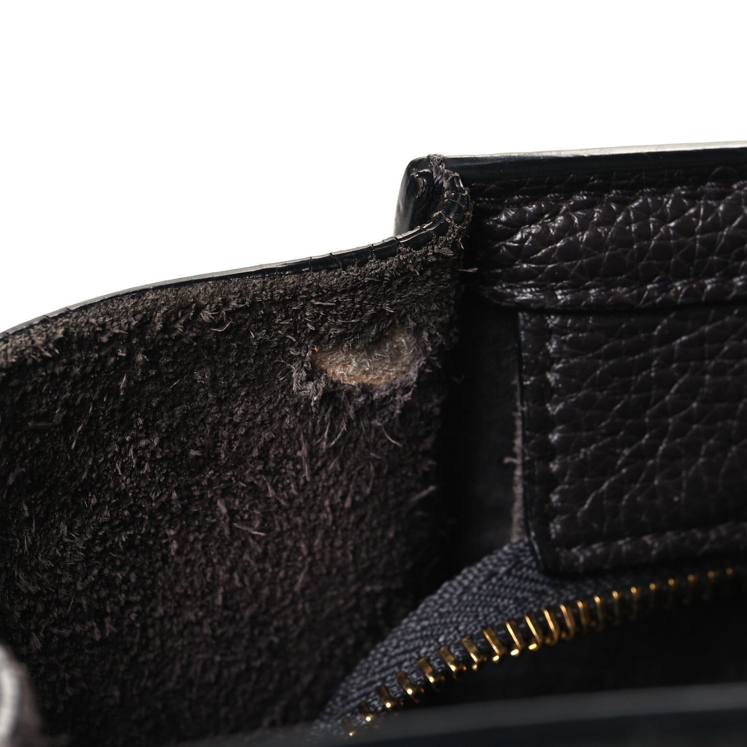 Celine Drummed Calfskin Nano Luggage Liquorice 12 of 13