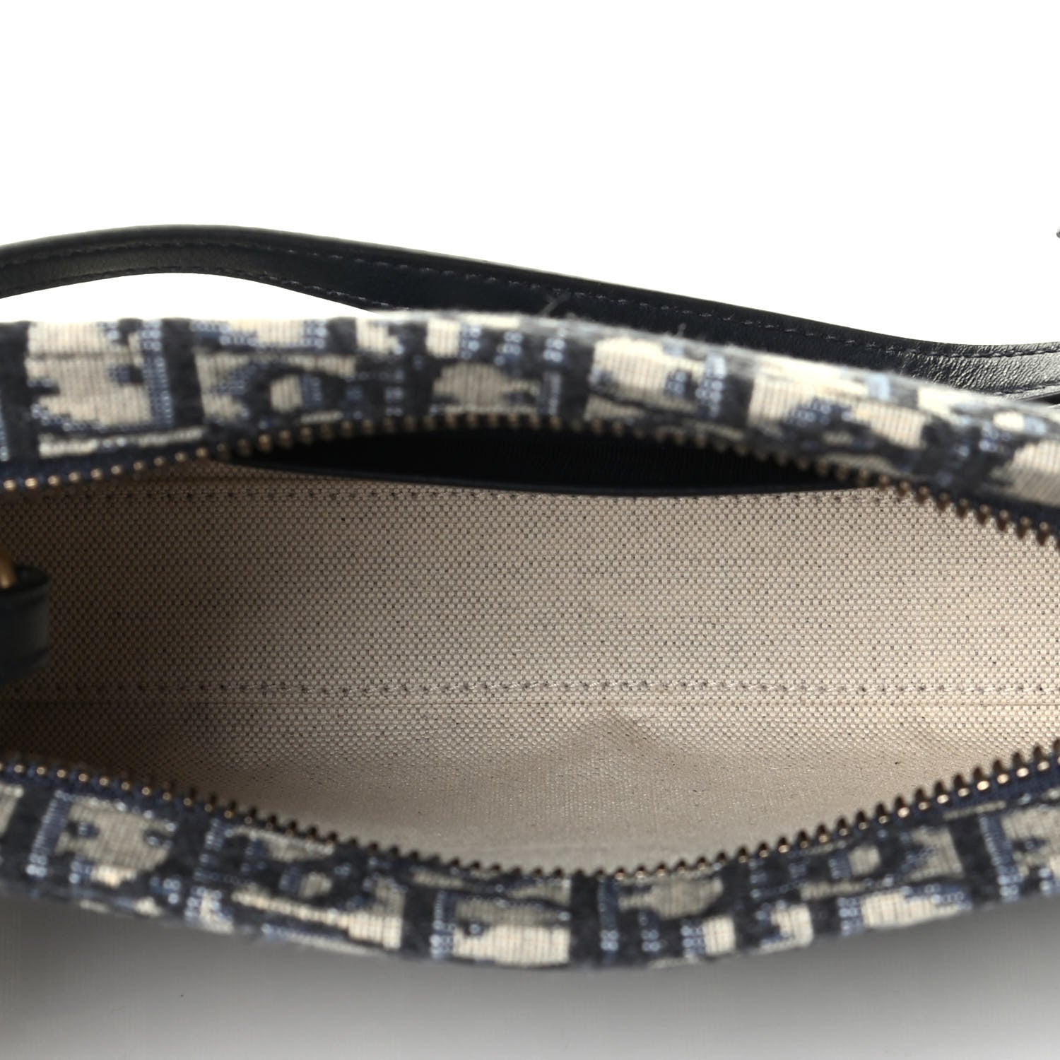 Christian Dior Oblique Zipped Pouch Clutch Blue 4 of 6