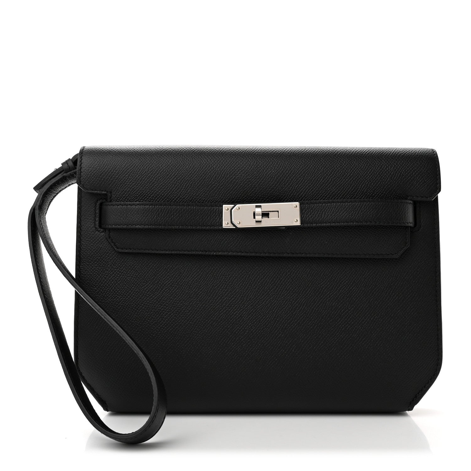 Hermes Epsom Kelly Depeches 25 Pouch Black 1 of 12
