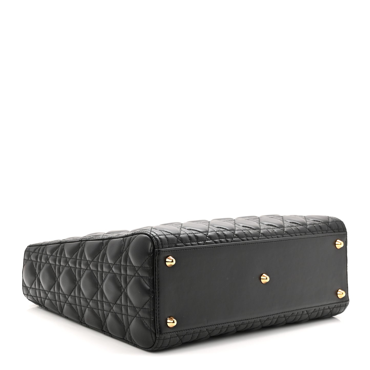 Lambskin Cannage Large Lady Dior Black