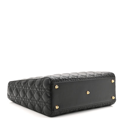 Christian Dior Lambskin Cannage Large Lady Dior Black 4 of 11
