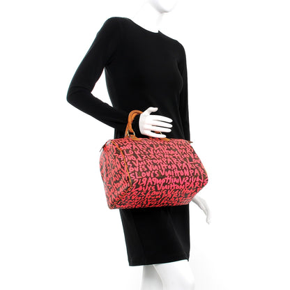 Louis Vuitton Monogram Graffiti Speedy 30 Fuchsia 2 of 12
