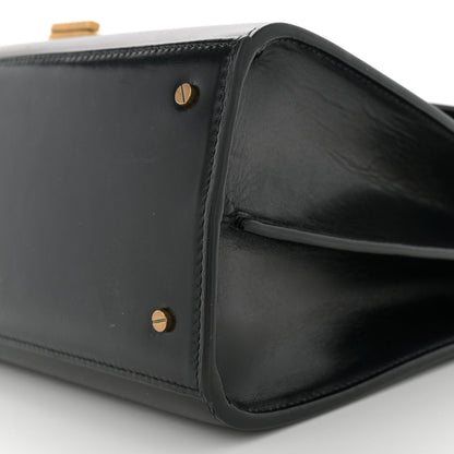 Saint Laurent Smooth Calfskin Medium Classic Monogram Cassandra Top Handle Black Rouge Legion 10 of 14