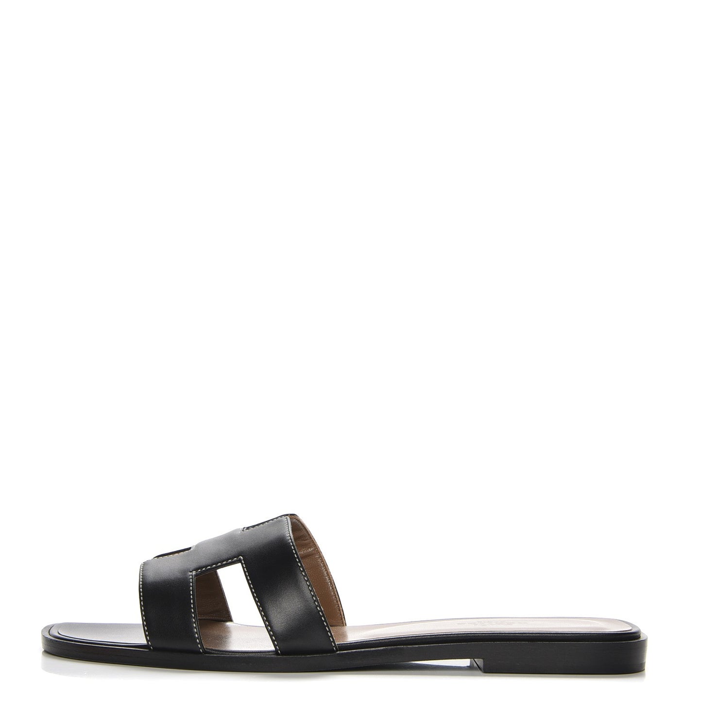 Box Calfskin Oran Sandals 38.5 Black