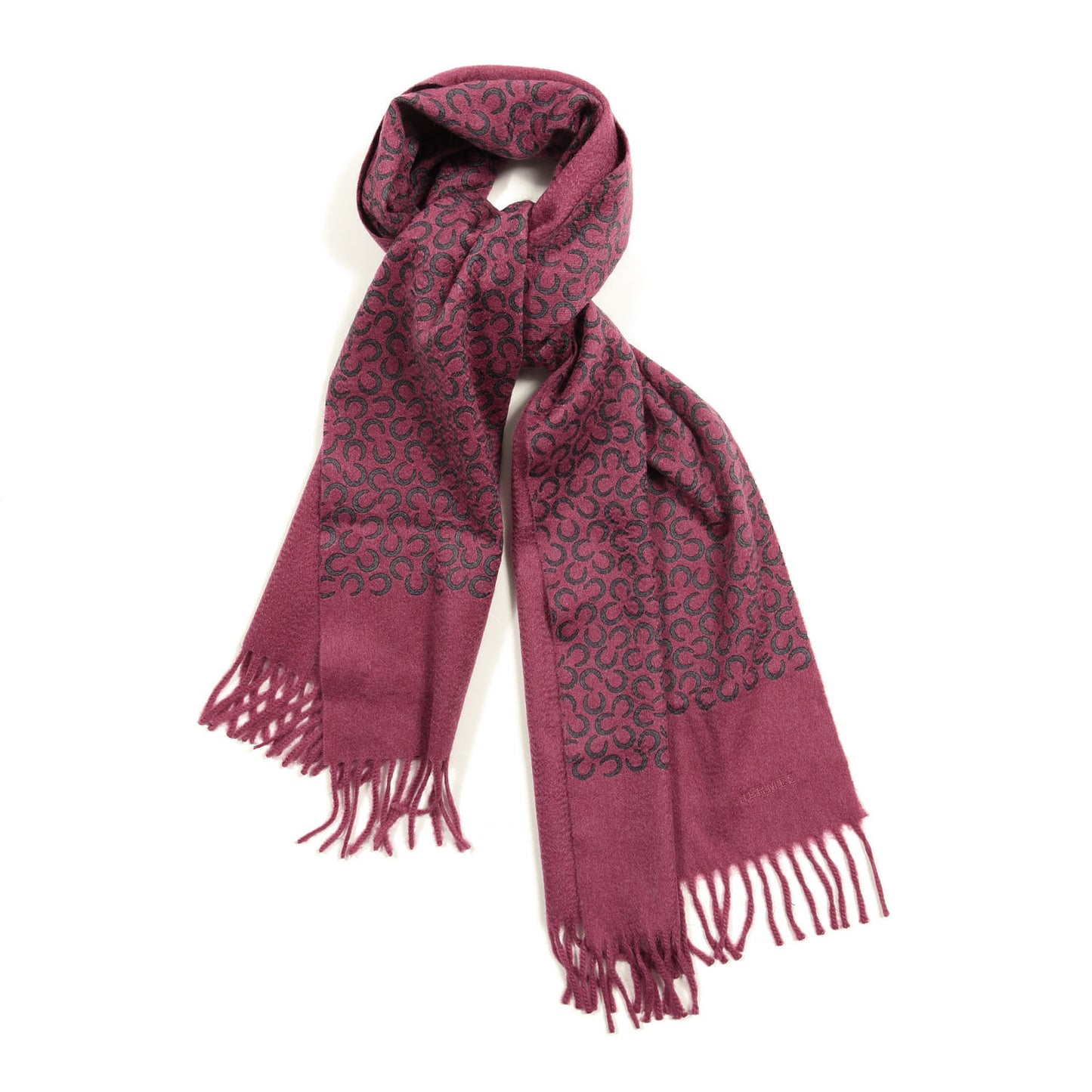 Cashmere Horseshoe Shawl Fuchsia