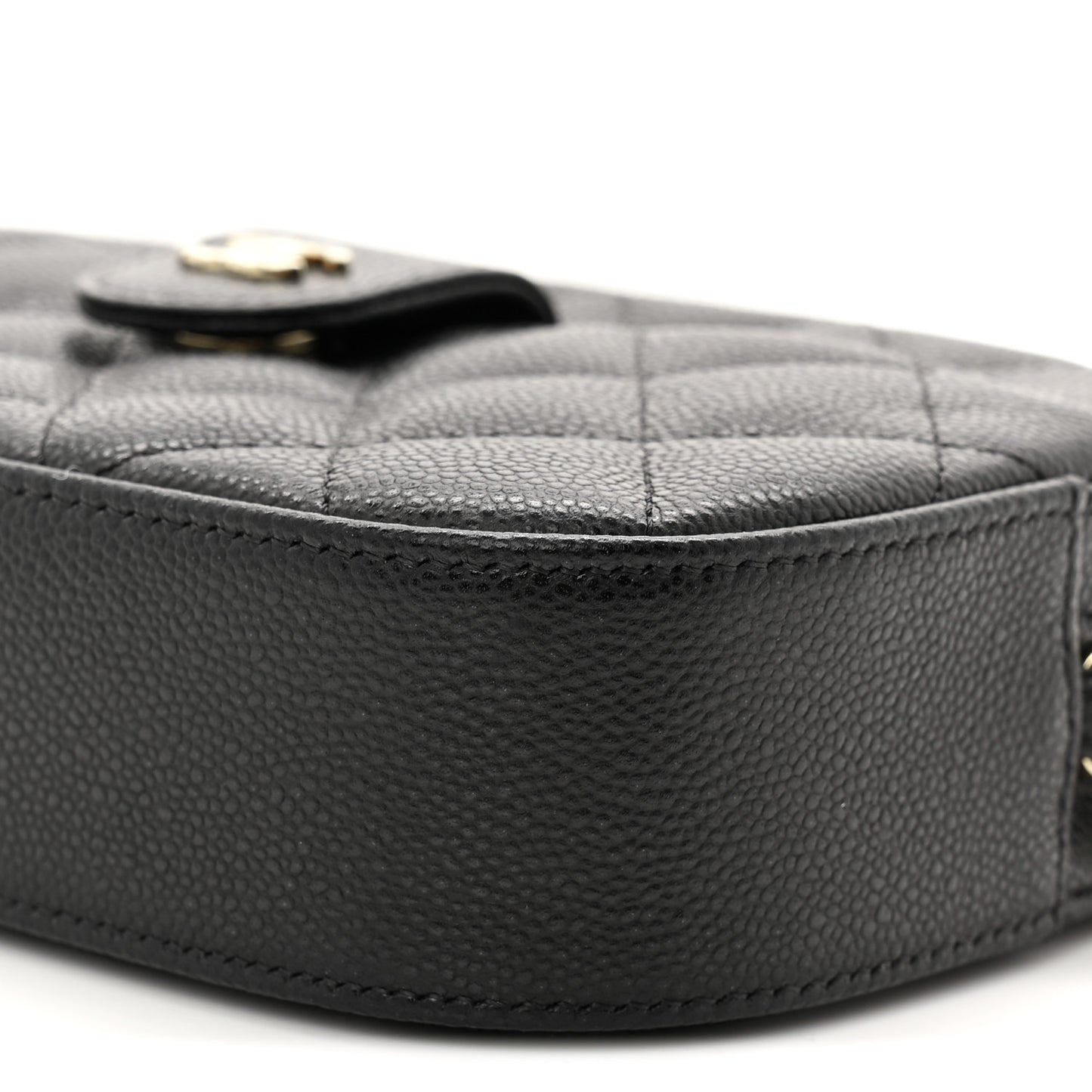 Caviar Quilted Chain Camera Bag Black