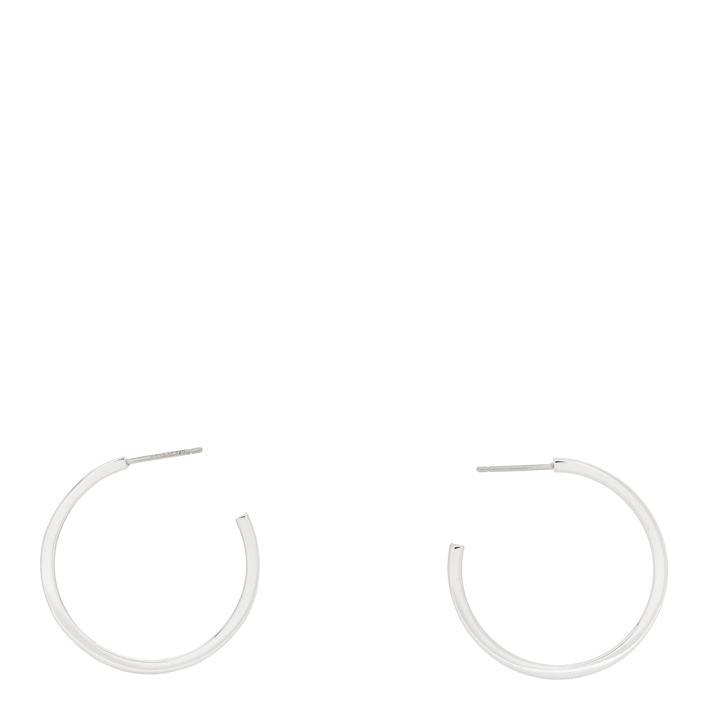 Sterling Silver 1837 Medium Narrow Hoop Earrings