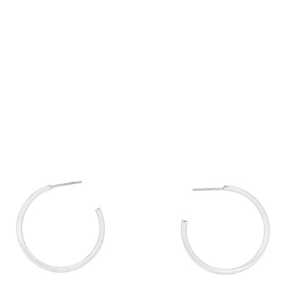 Tiffany Sterling Silver 1837 Medium Narrow Hoop Earrings 3 of 4