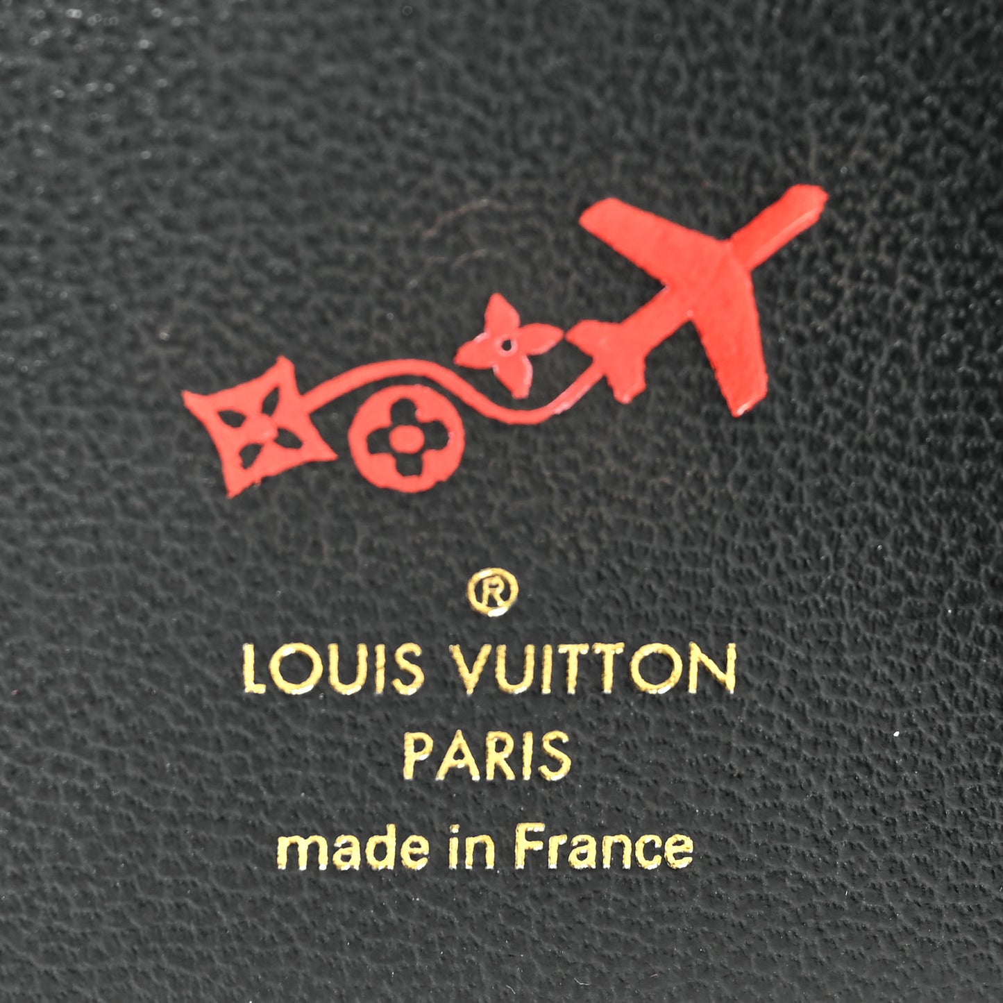 Lambskin Embossed Monogram Lou Coussin Wallet Black