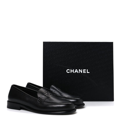Chanel Lambskin CC Mocassin Loafers 38.5 Black 11 of 11