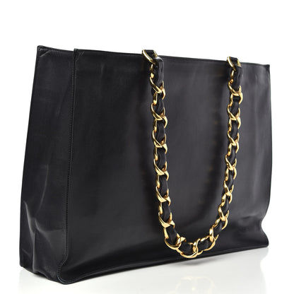 Chanel Lambskin CC Tote Black 3 of 14