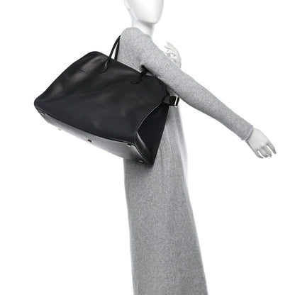 The Row Polished Saddle Calfskin Soft Margaux 17 Black 2 of 9