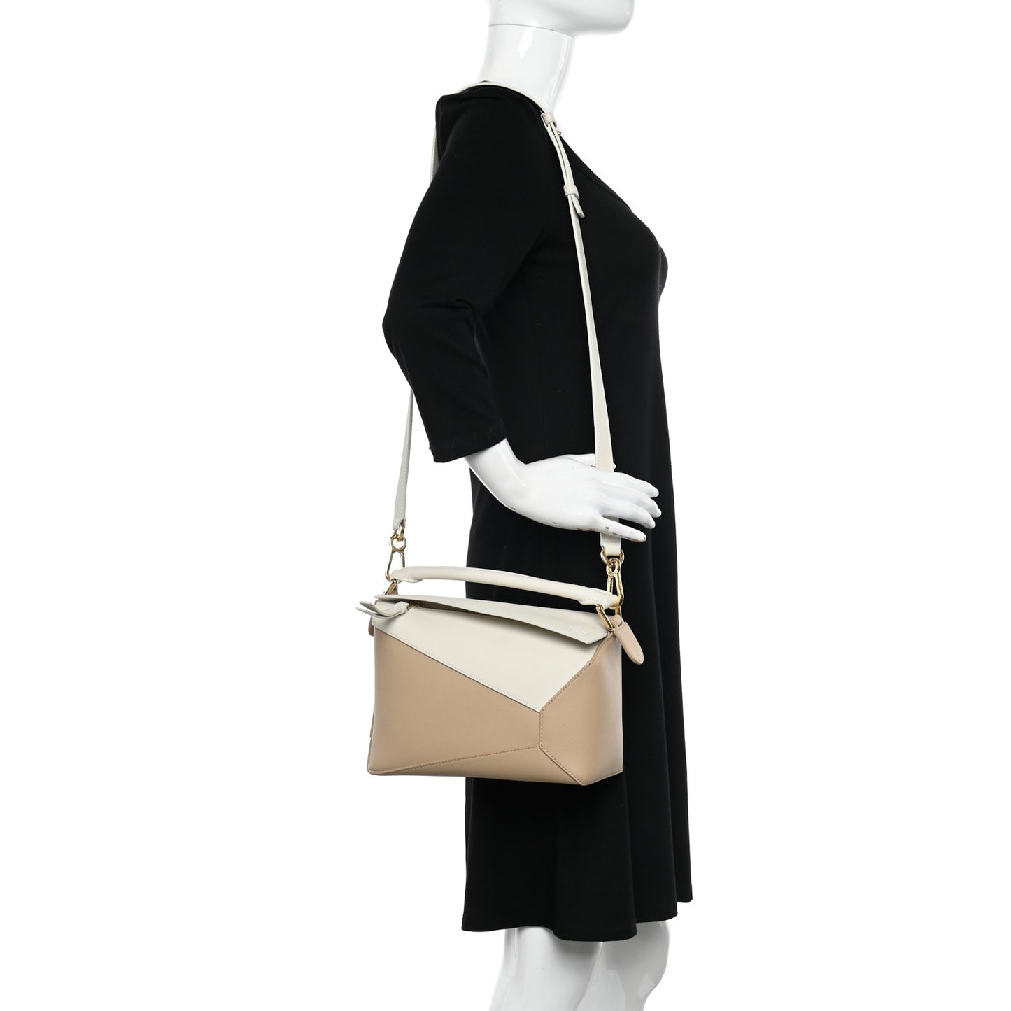 Classic Calfskin Small Puzzle Edge Bag Soft White Paper Craft