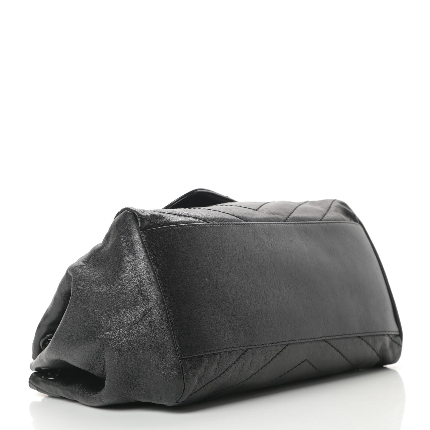 Lambskin Chevron Monogram Medium Nolita Black