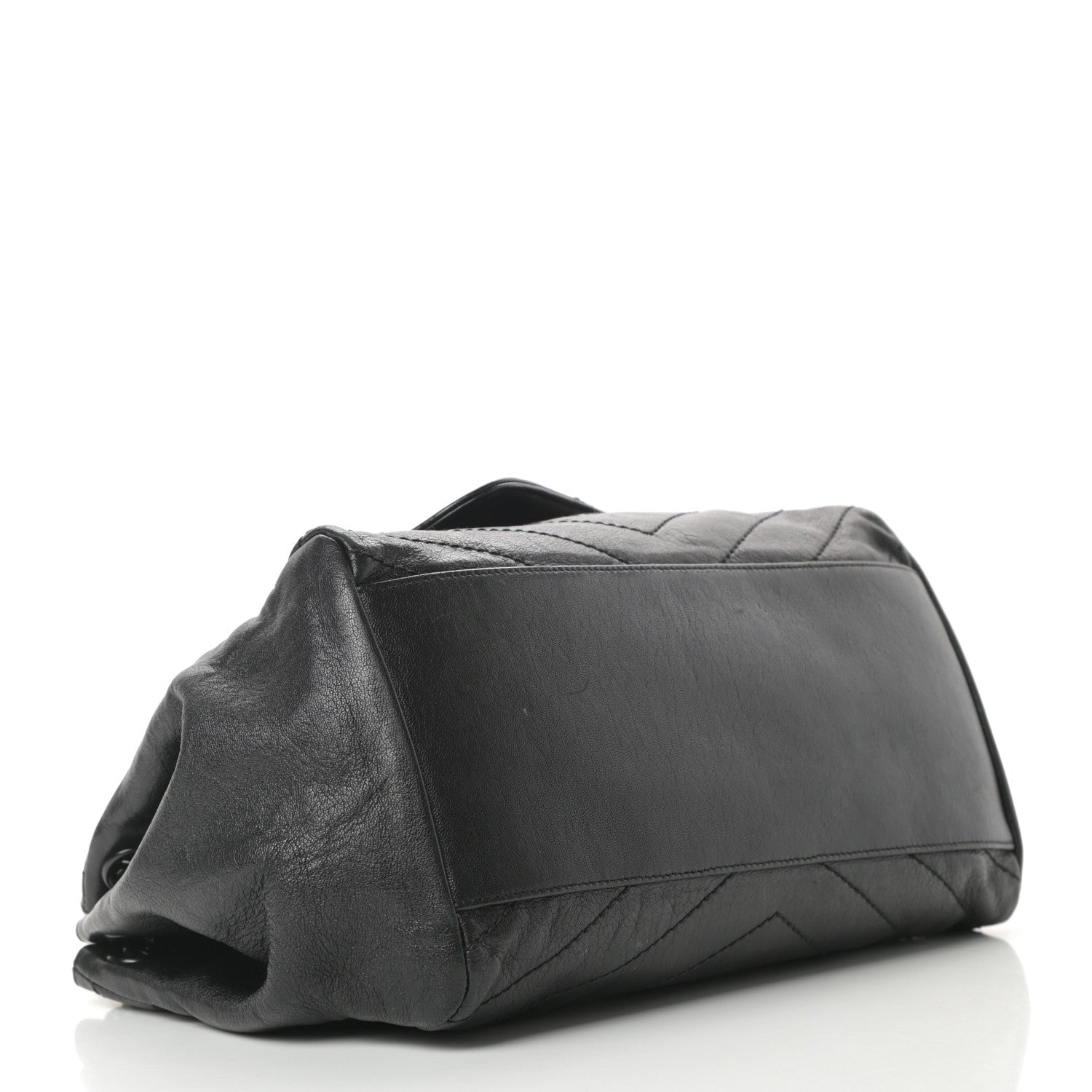 Saint Laurent Lambskin Chevron Monogram Medium Nolita Black 4 of 11