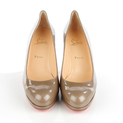 Christian Louboutin Metallic Patent Prorata 90 Pumps 40.5 Oyster 2 of 8
