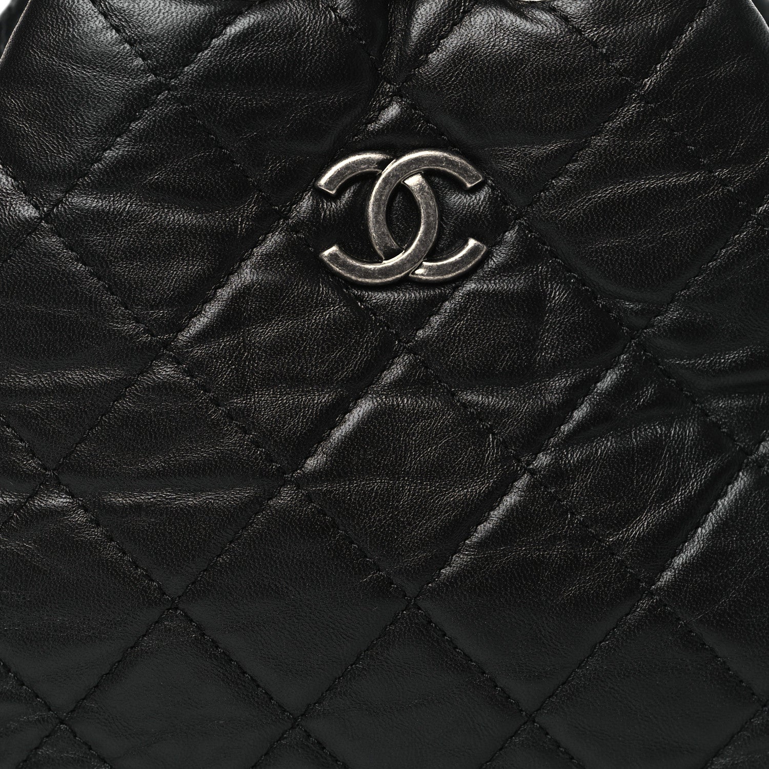 Chanel Aged Calfskin Quilted Small Gabrielle Backpack Black 8 of 10