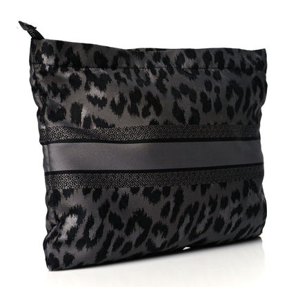 Christian Dior Canvas Embroidered Mizza Diortravel Zipped Pouch Black Grey 3 of 8