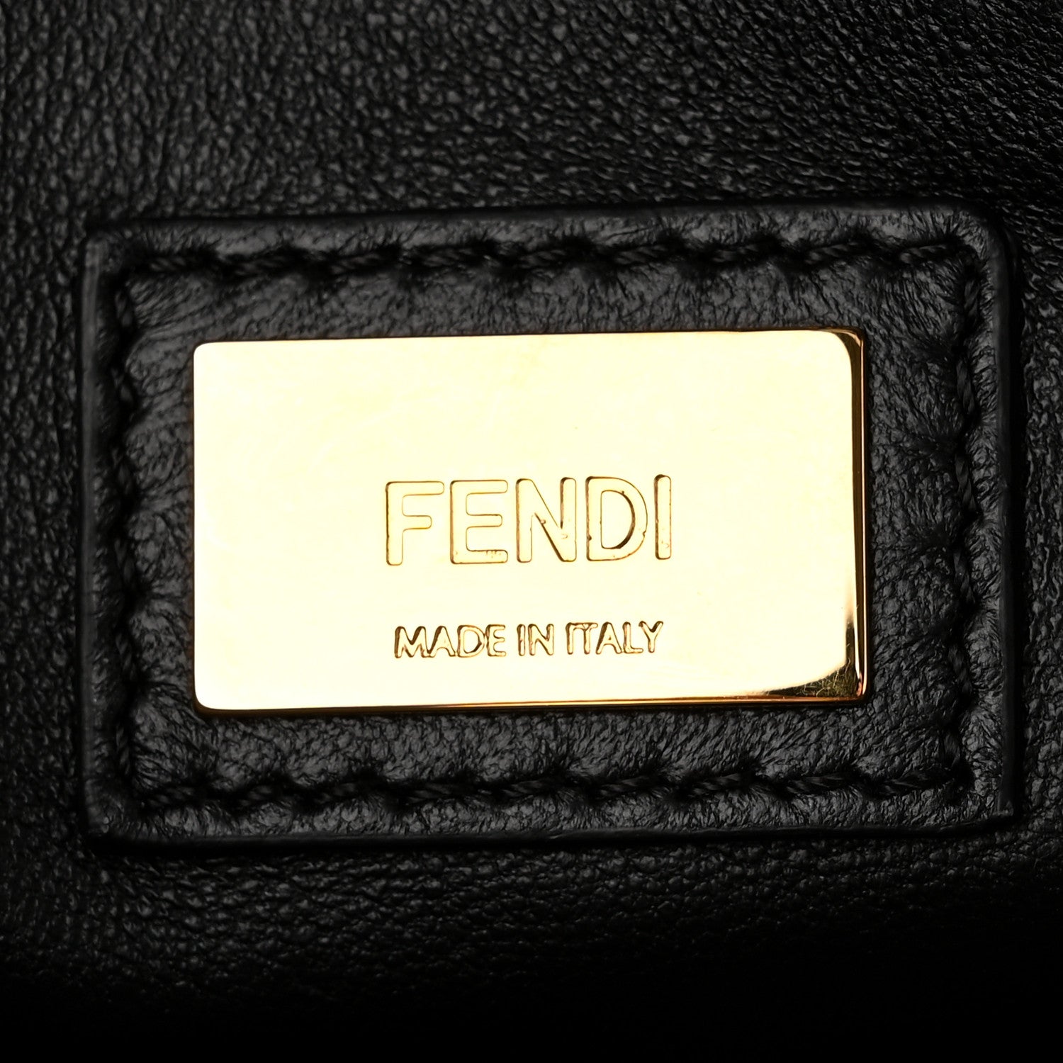 Fendi Nappa Mini Peekaboo Iconic Satchel Black 7 of 11