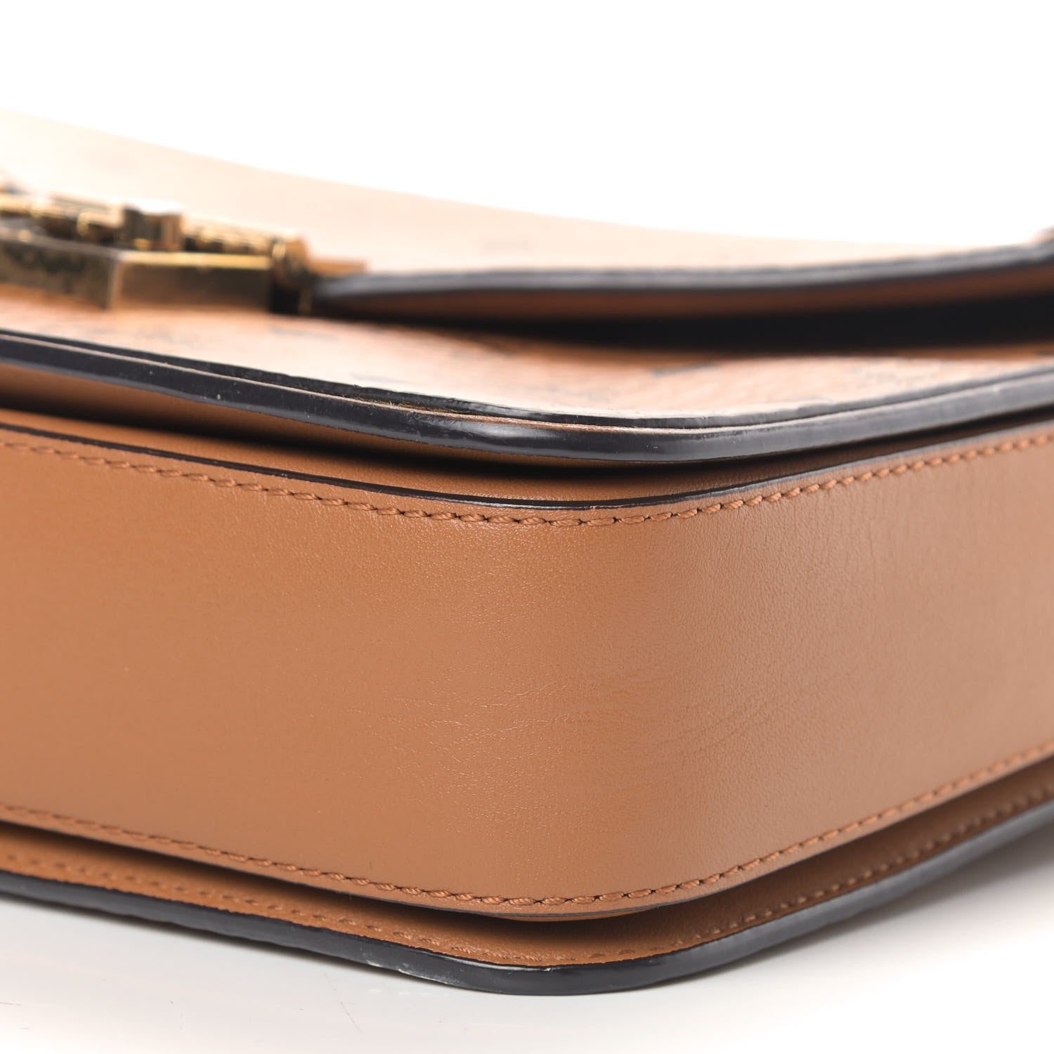 MCM Visetos Medium Patricia Satchel Cognac 7 of 11