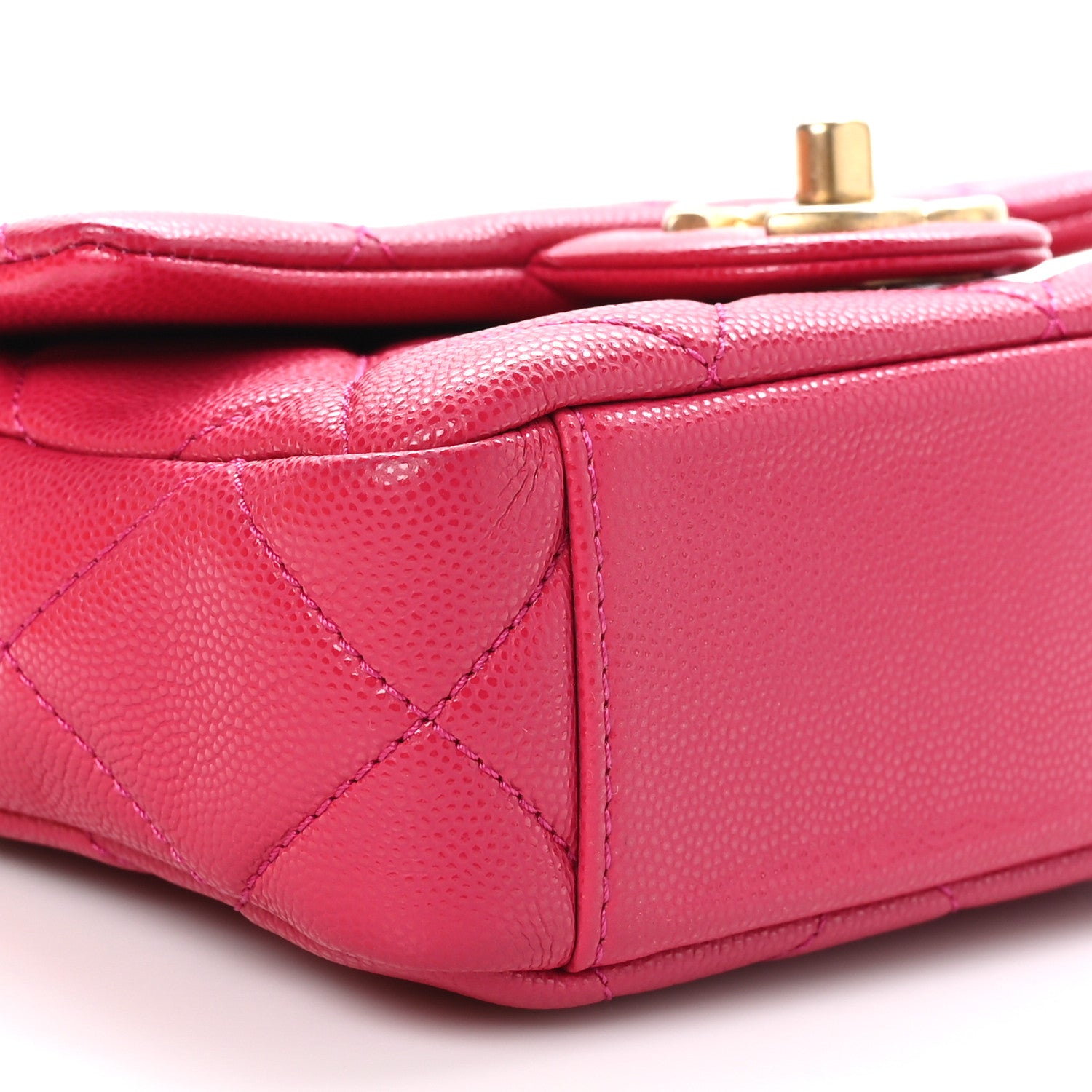 Chanel Caviar Quilted Mini Twist Your Buttons Flap Fuchsia 9 of 11