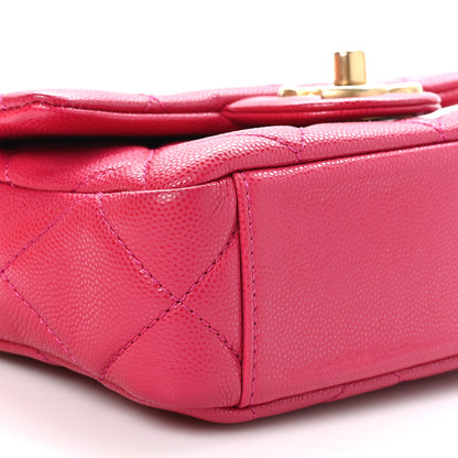 Chanel Caviar Quilted Mini Twist Your Buttons Flap Fuchsia 9 of 11